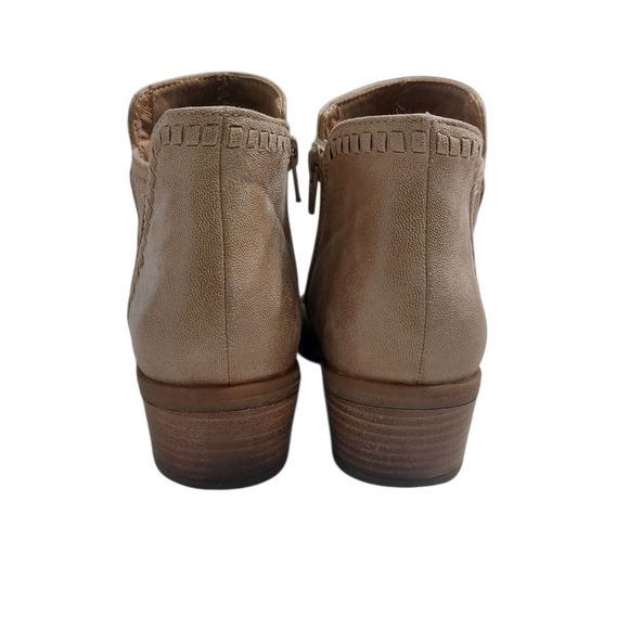 BareTraps Tan Ankle Booties with Low Heel - Picture 5 of 8